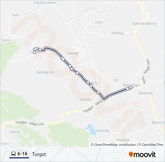 6-16 Bus Line Map