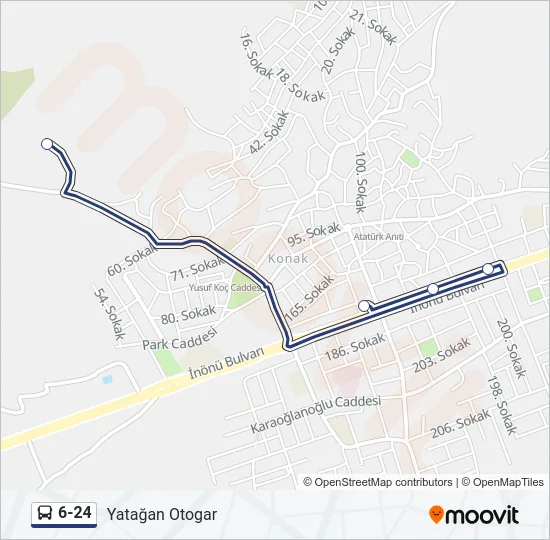 6-24 Bus Line Map
