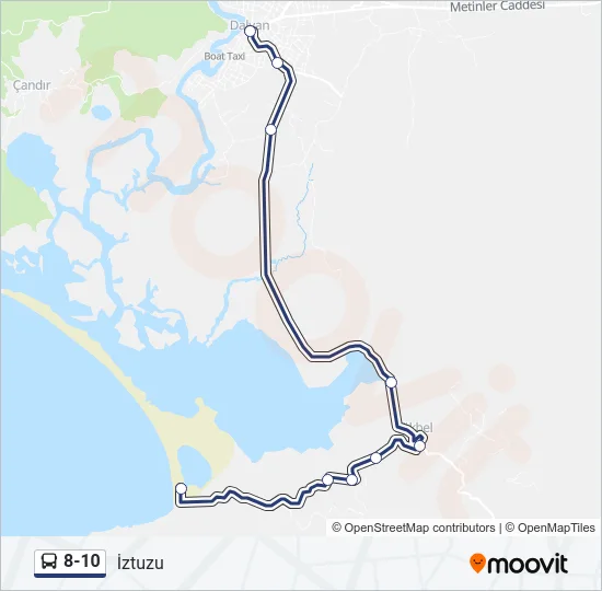 8-10 Bus Line Map