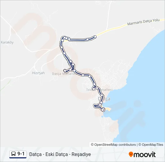 9-1 Bus Line Map
