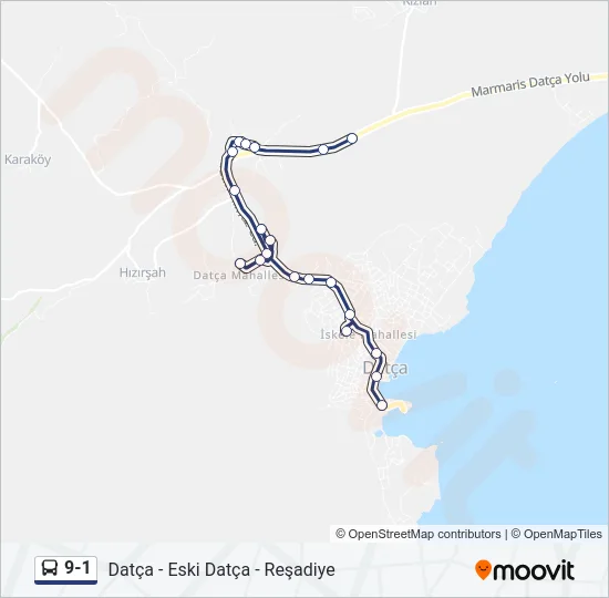 9-1 Bus Line Map