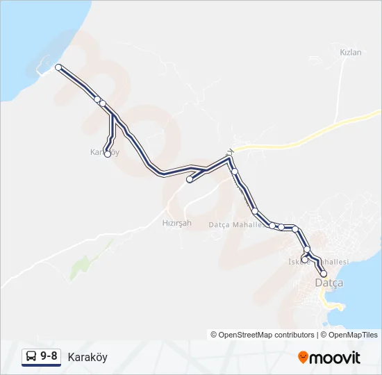 9-8 Bus Line Map
