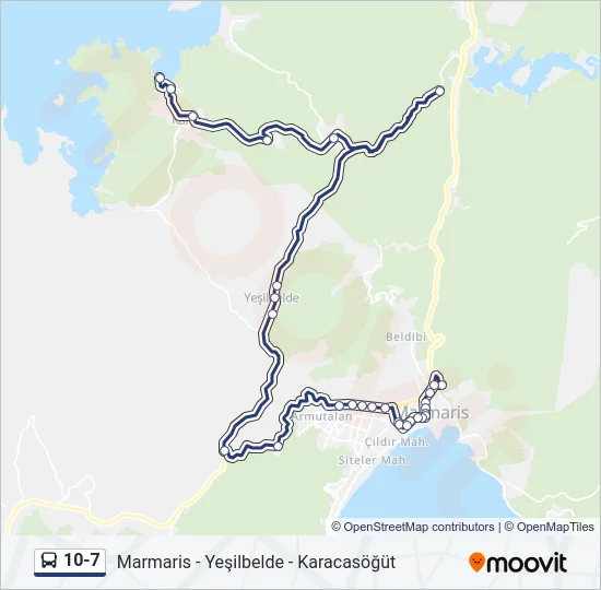 10-7 Bus Line Map