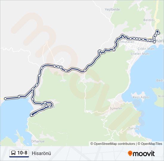10-8 Bus Line Map