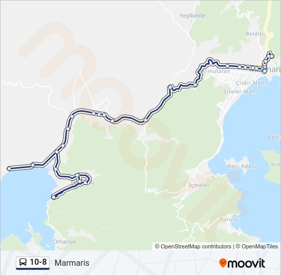 10-8 Bus Line Map