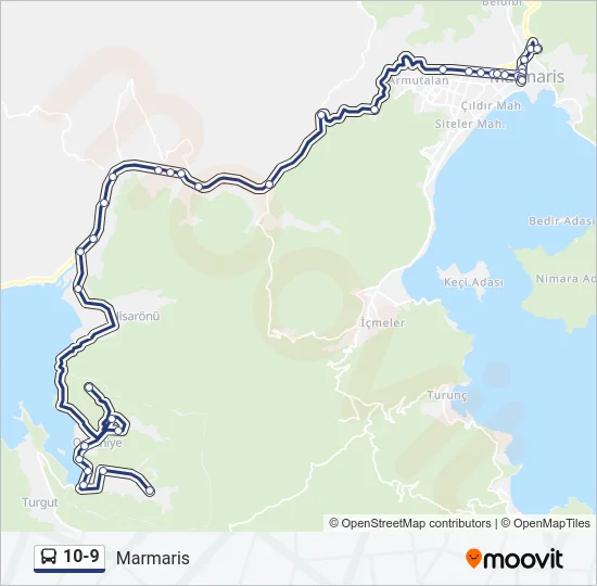 10-9 Bus Line Map