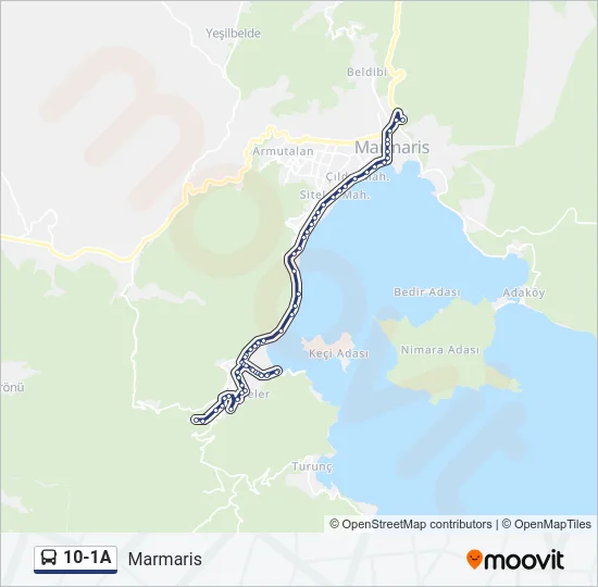 10-1A Bus Line Map