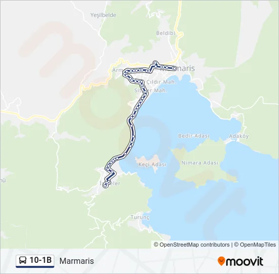 10-1B Bus Line Map