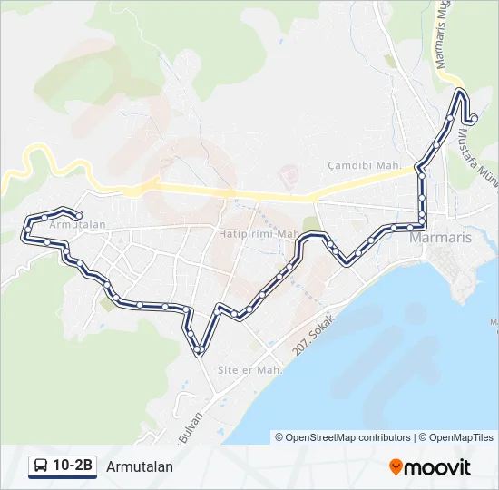 10-2B Bus Line Map