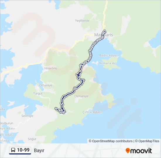 10-99 Bus Line Map