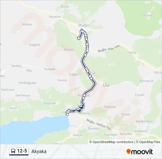 12-5 Bus Line Map