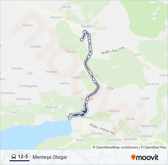12-5 Bus Line Map