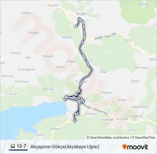 12-7 Bus Line Map