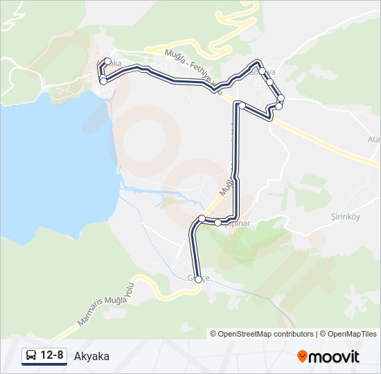 12-8 Bus Line Map