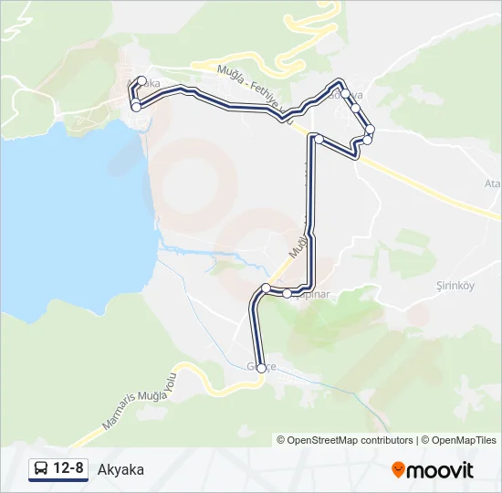 12-8 Bus Line Map