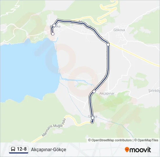 12-8 Bus Line Map