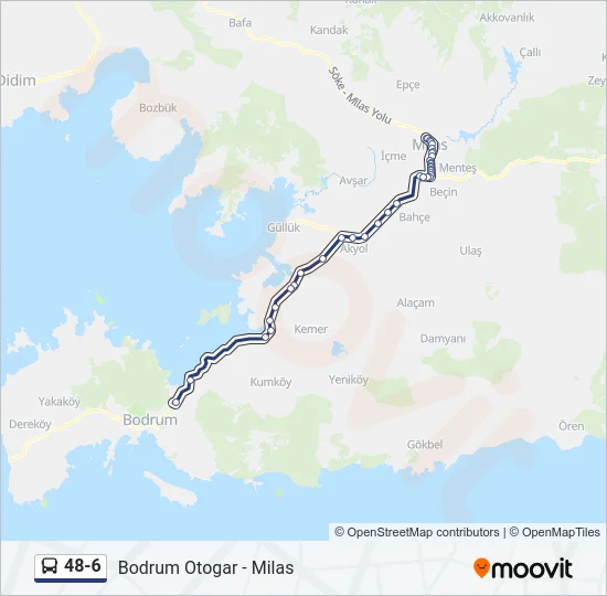 48-6 Bus Line Map