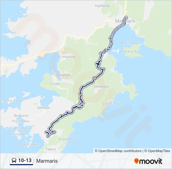 10-13 Bus Line Map