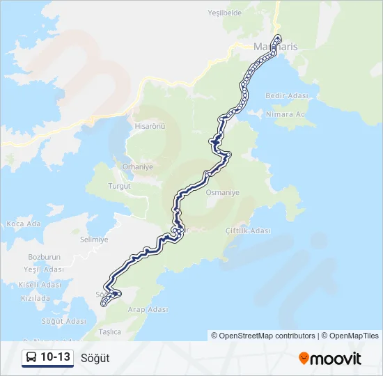 10-13 Bus Line Map