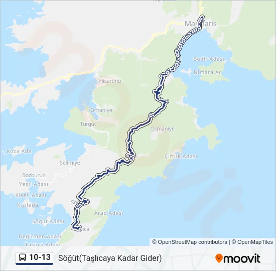 10-13 Bus Line Map