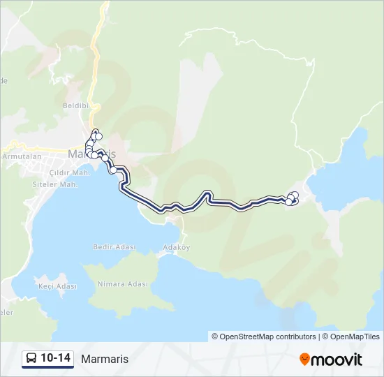 10-14 Bus Line Map