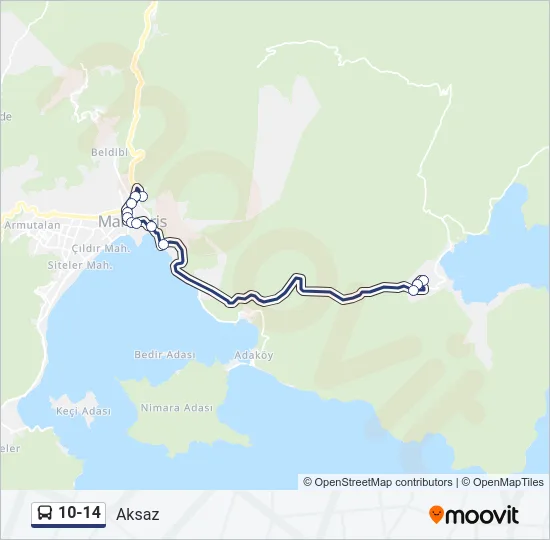 10-14 Bus Line Map