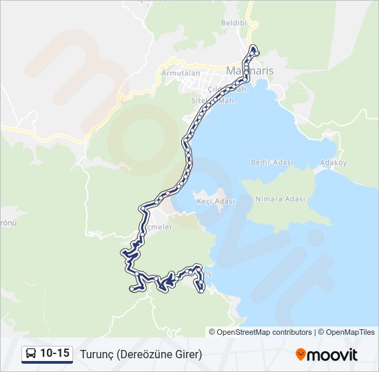 10-15 Bus Line Map