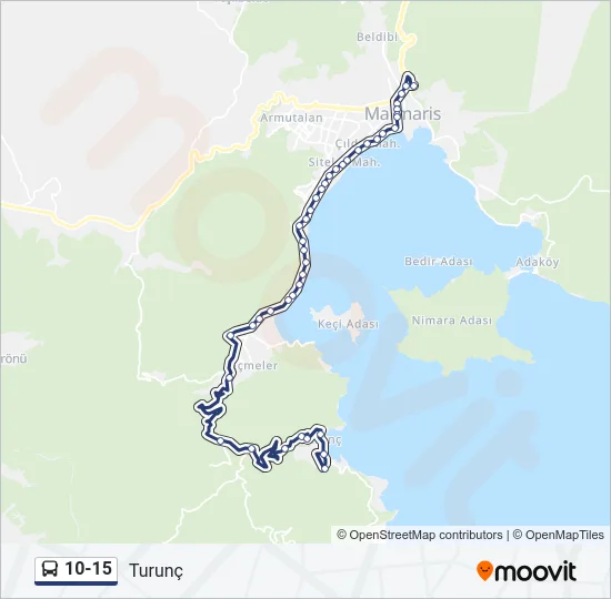 10-15 Bus Line Map