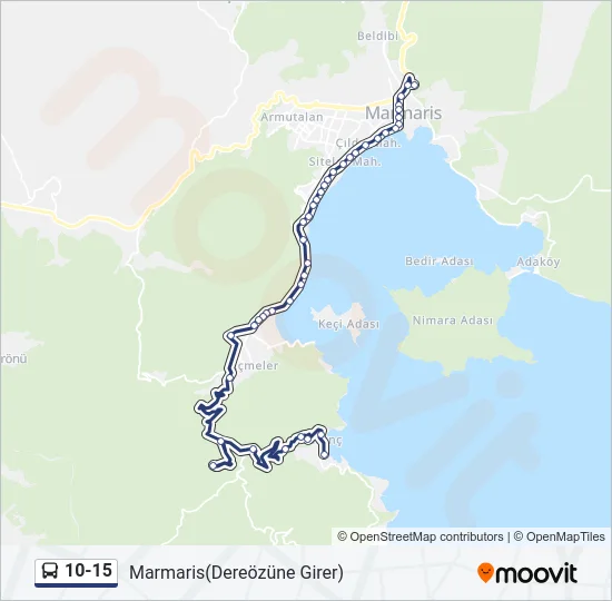 10-15 Bus Line Map