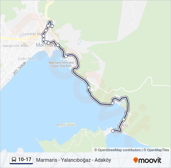 10-17 Bus Line Map