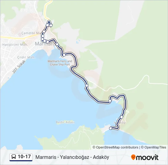 10-17 Bus Line Map