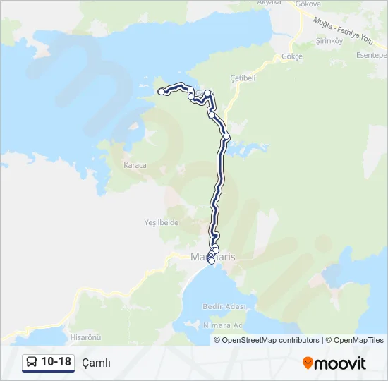 10-18 Bus Line Map