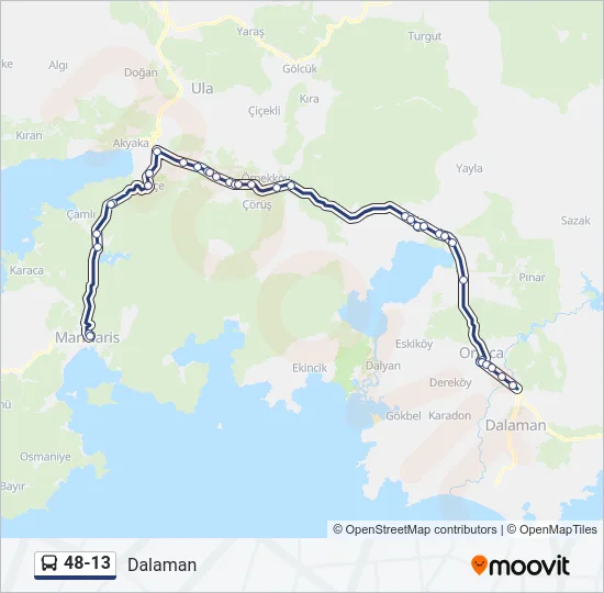 48-13 Bus Line Map