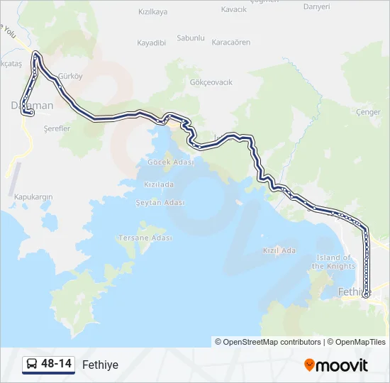 48-14 Bus Line Map