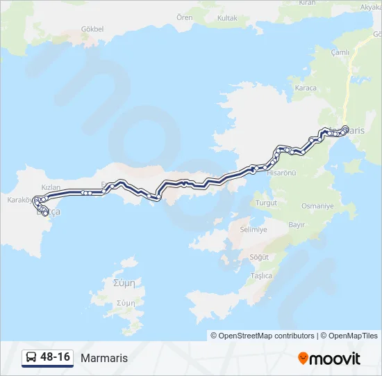 48-16 Bus Line Map
