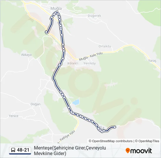 48-21 Bus Line Map