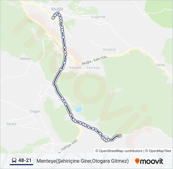 48-21 Bus Line Map