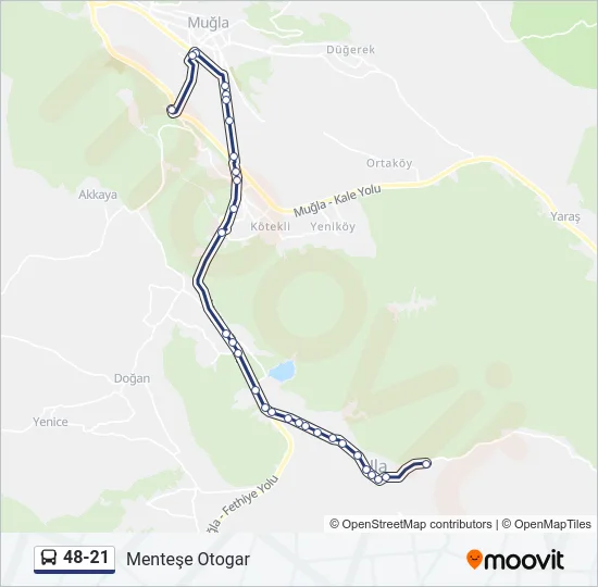 48-21 Bus Line Map