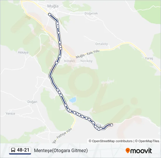 48-21 Bus Line Map