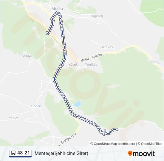 48-21 Bus Line Map