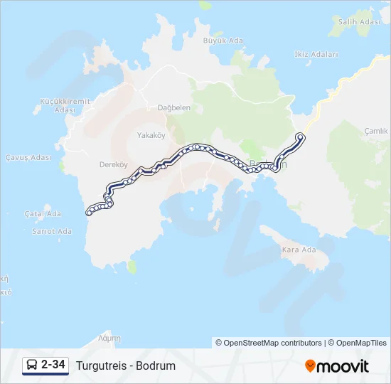 2-34 Bus Line Map