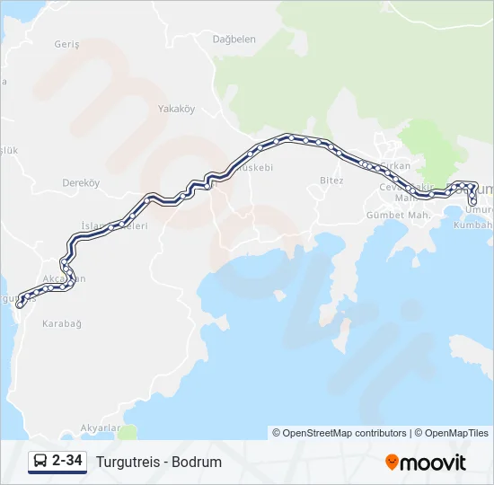 2-34 Bus Line Map