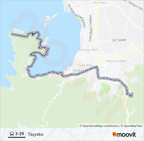 3-29 Bus Line Map