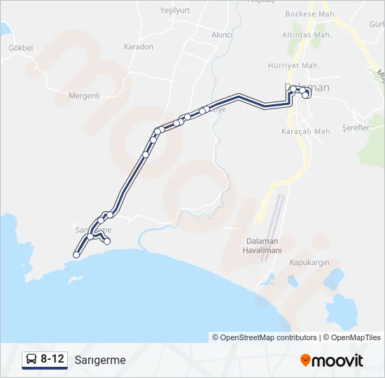 8-12 Bus Line Map