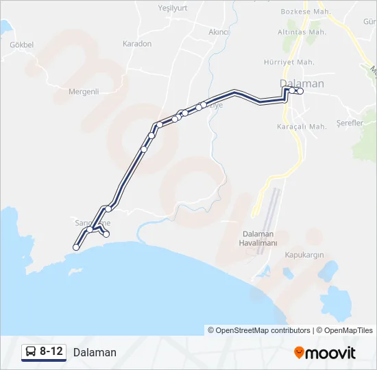 8-12 Bus Line Map