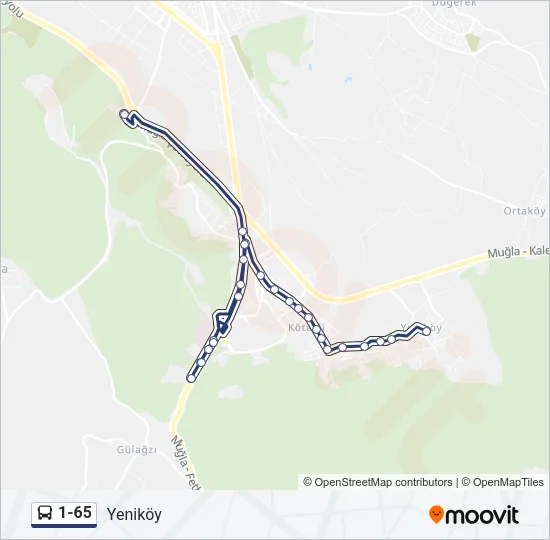 1-65 Bus Line Map