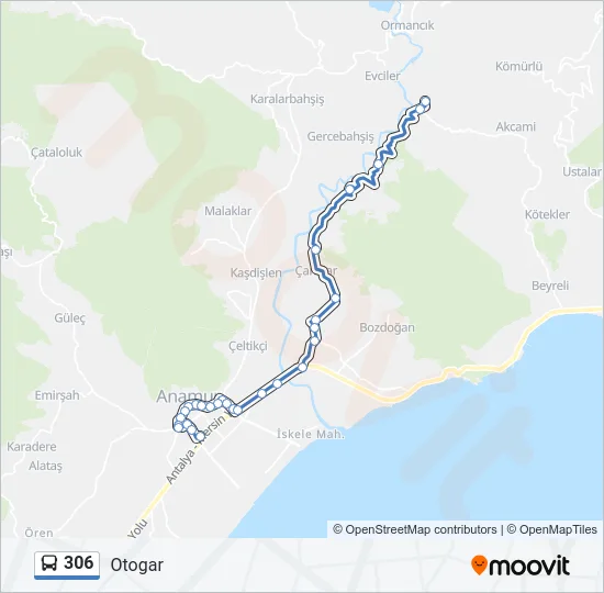306 Bus Line Map