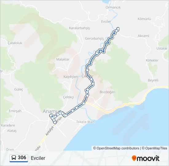 306 Bus Line Map