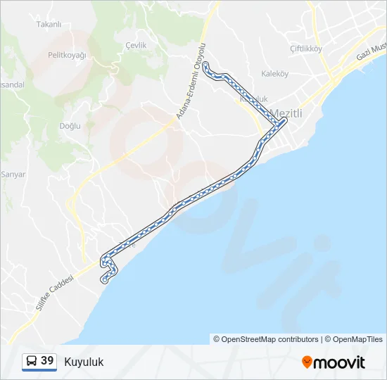 39 Bus Line Map