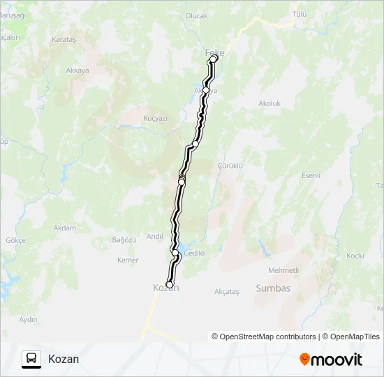 KOZAN&FEKE KOOP Bus Line Map